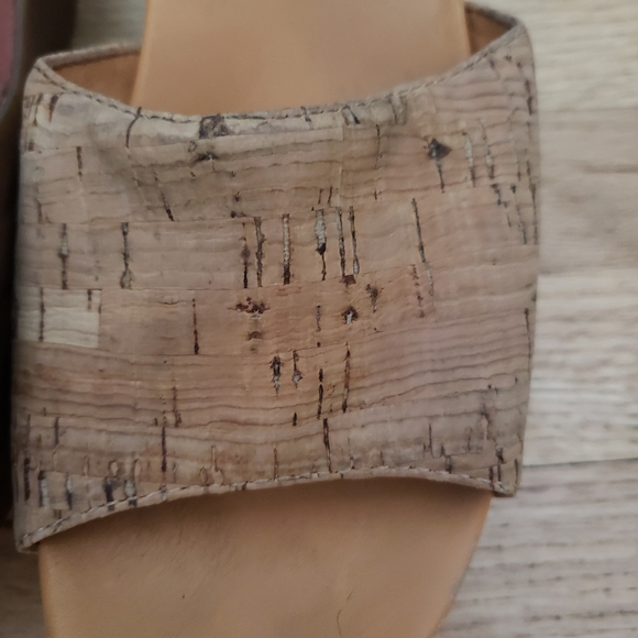 Kork-Ease Keirn Cork Leather Platform Wedge Sandal Size 9 Chunky - Picture 3 of 10